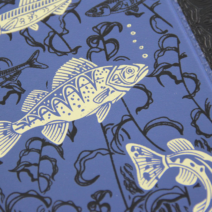 Okunevy gift set with the book "The Big Book of Russian Fishing" and perch figurines